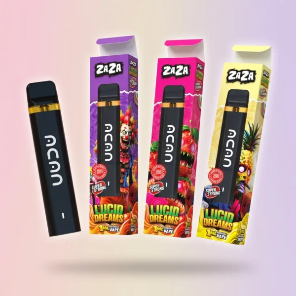 ACAN ZAZA lucid dreams 1ml disposable vape super strong blend fruit flavour device
