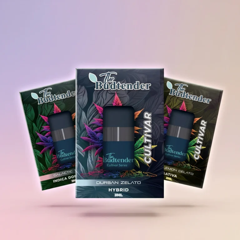 Budtender live resin infused cultivar 3ml disposable vape device indica sativa hybrid premium series