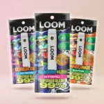 LOOM 1ml disposable vape superior blend 99 percent blueberry kush gorilla glue mango haze flavours